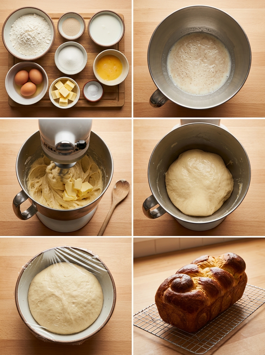 Instruction visual for Brioche