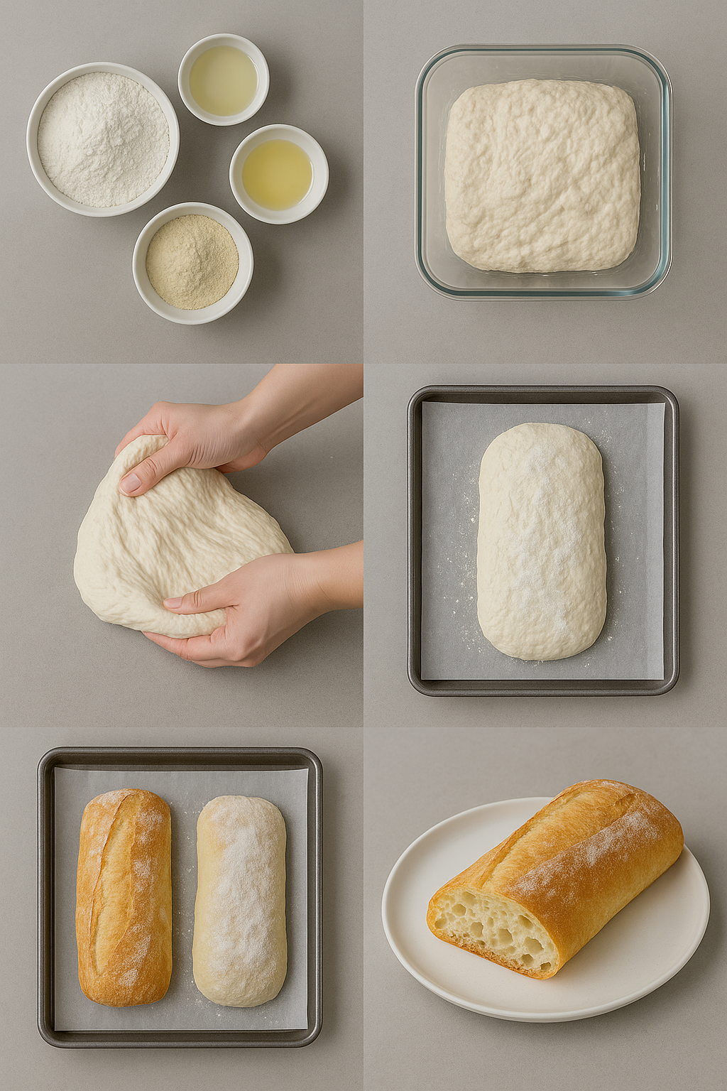 Instruction visual for Ciabatta