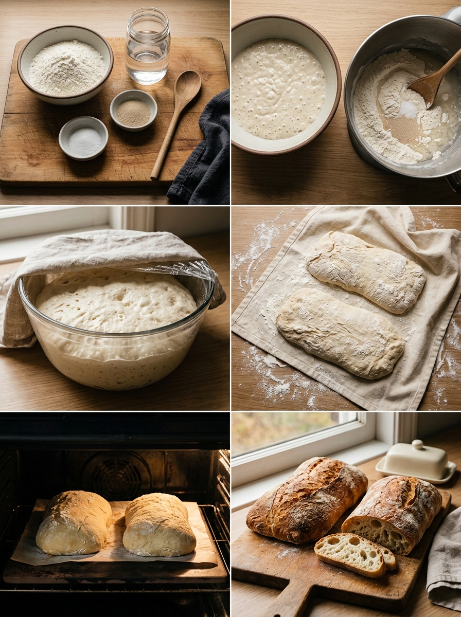 Instruction visual for Ciabatta
