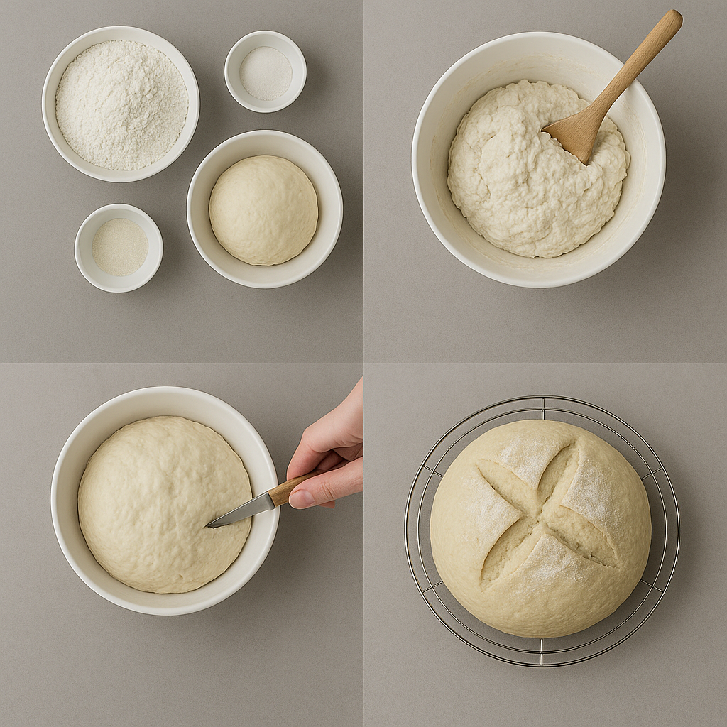 Instruction visual for Pain de Campagne (French Sourdough)