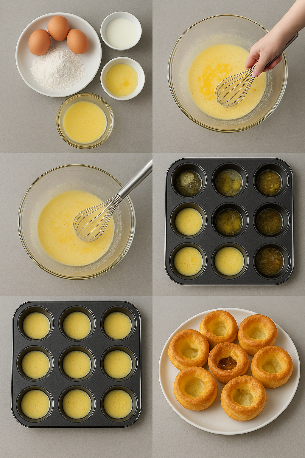 Instruction visual for Yorkshire Pudding
