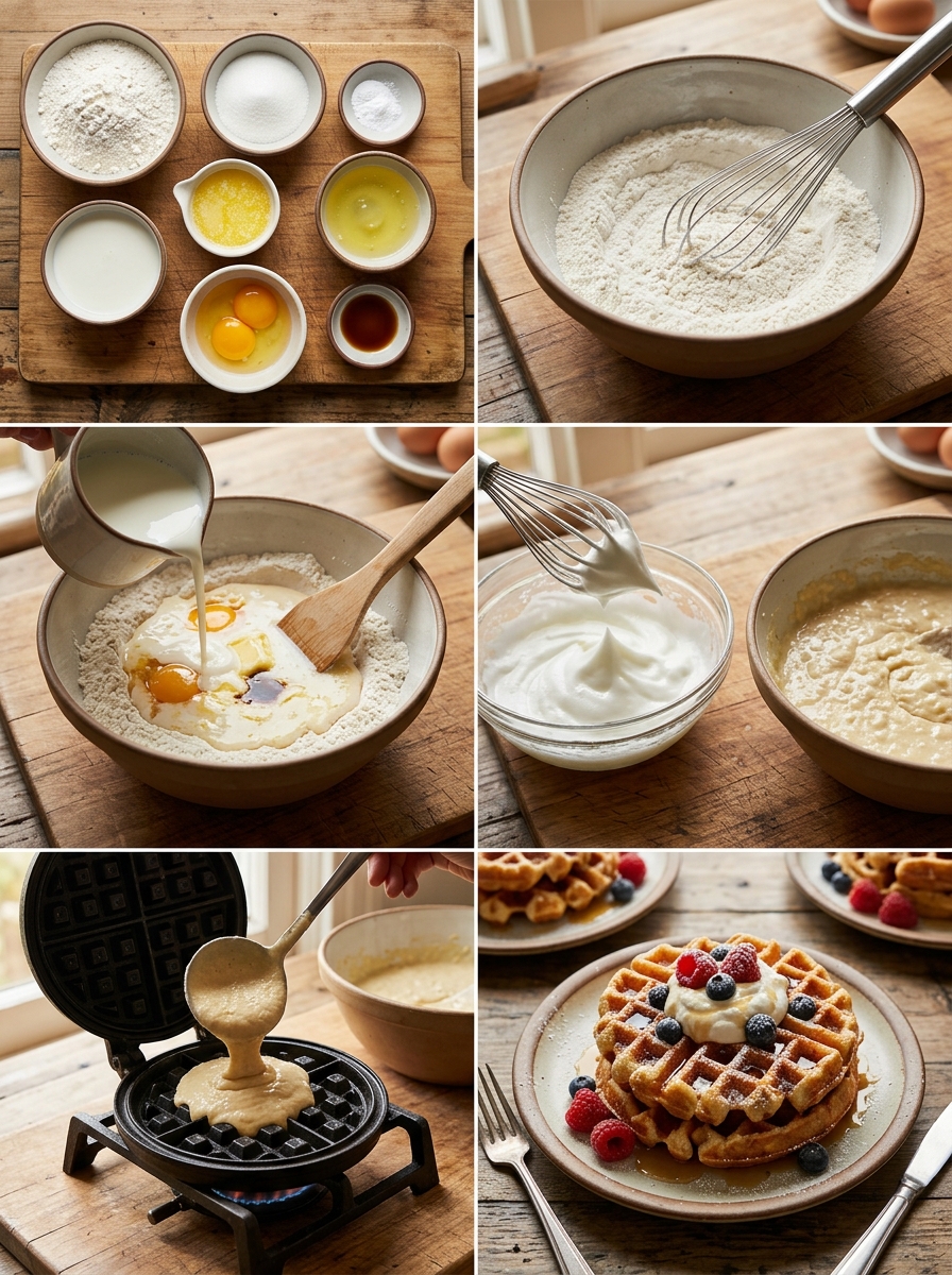 Instruction visual for Waffles Belgi