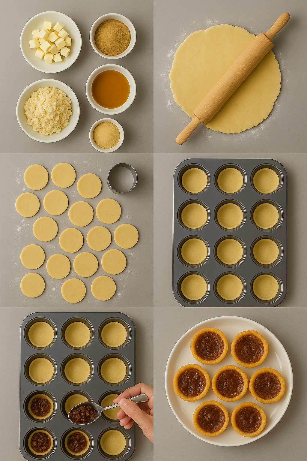 Instruction visual for Butter Tarts