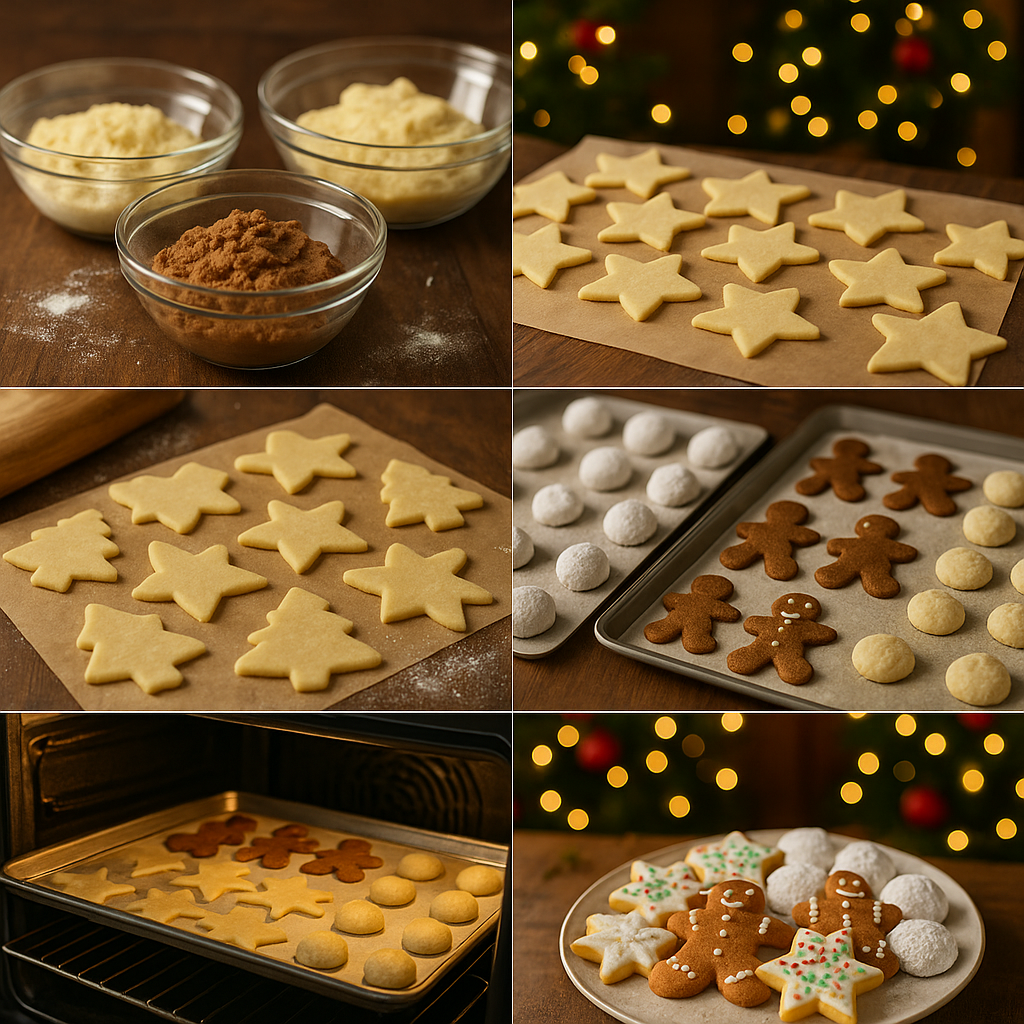 Instruction visual for Christmas Cookies: 3-Ways