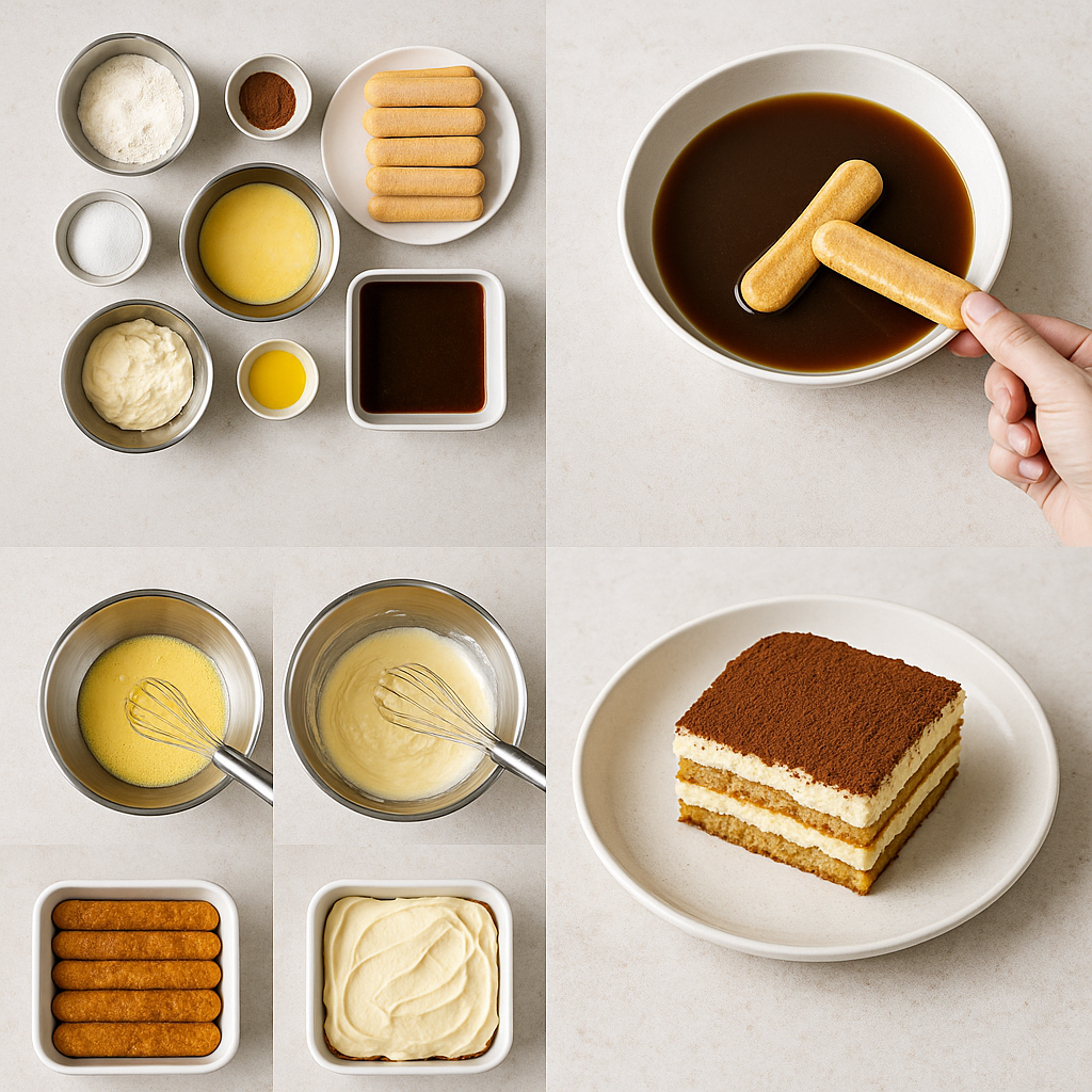 Instruction visual for Classic Tiramisu