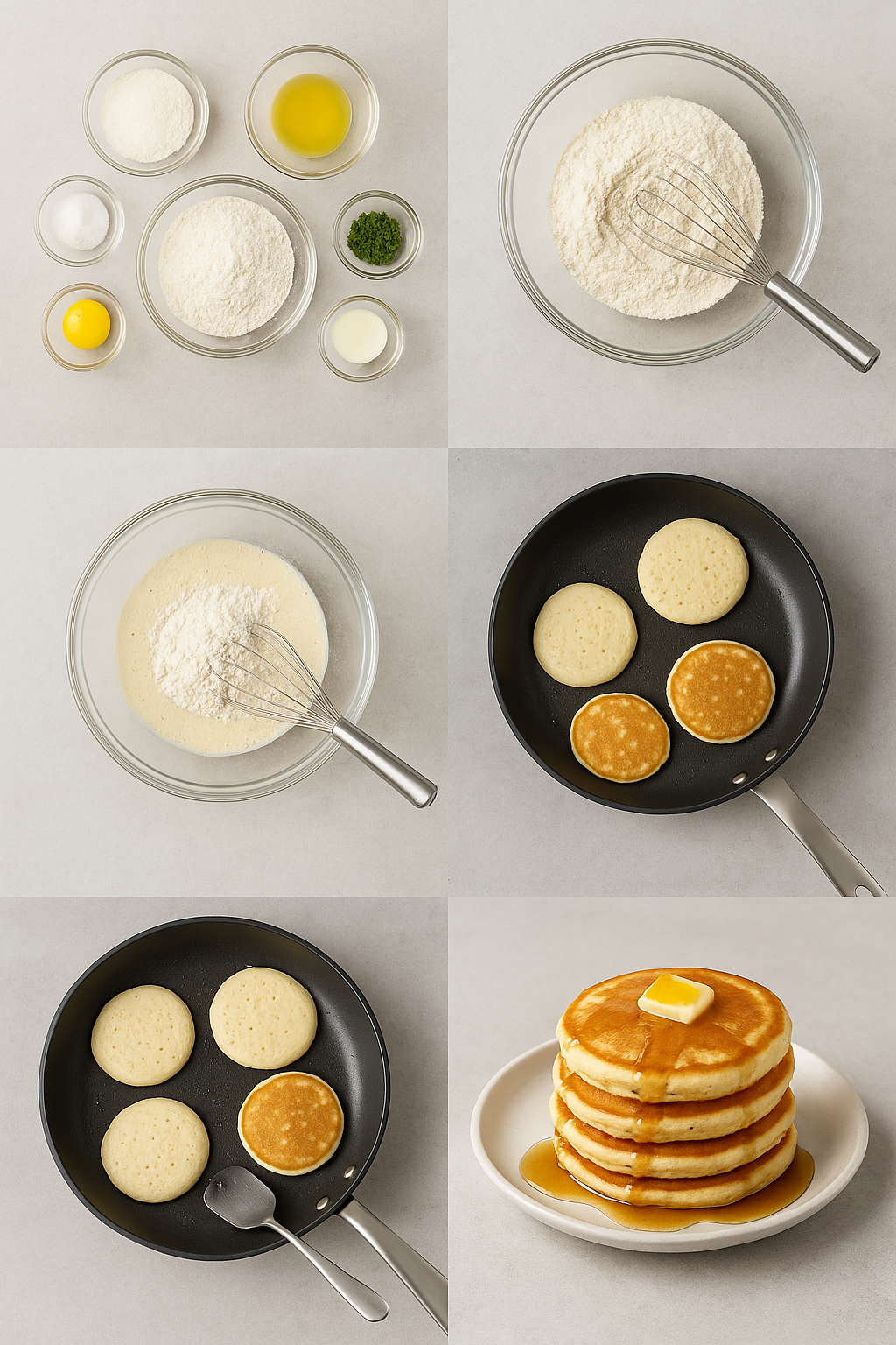 Instruction visual for Fluffy Pancakes