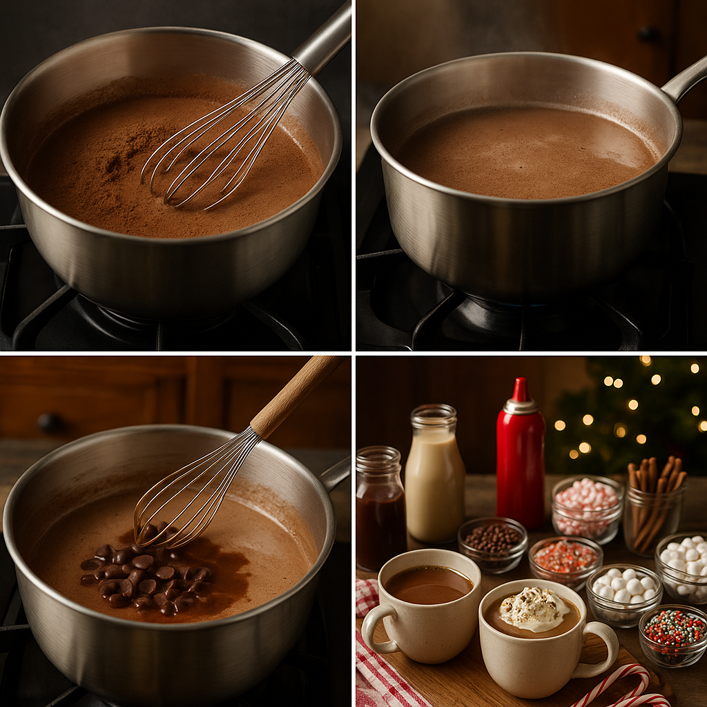 Instruction visual for Hot Chocolate Bar