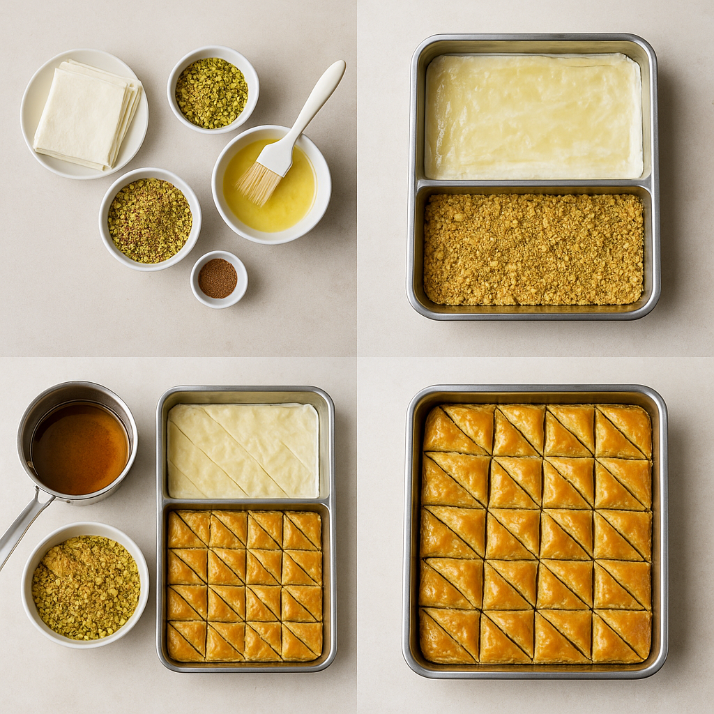 Instruction visual for Sweet Baklava