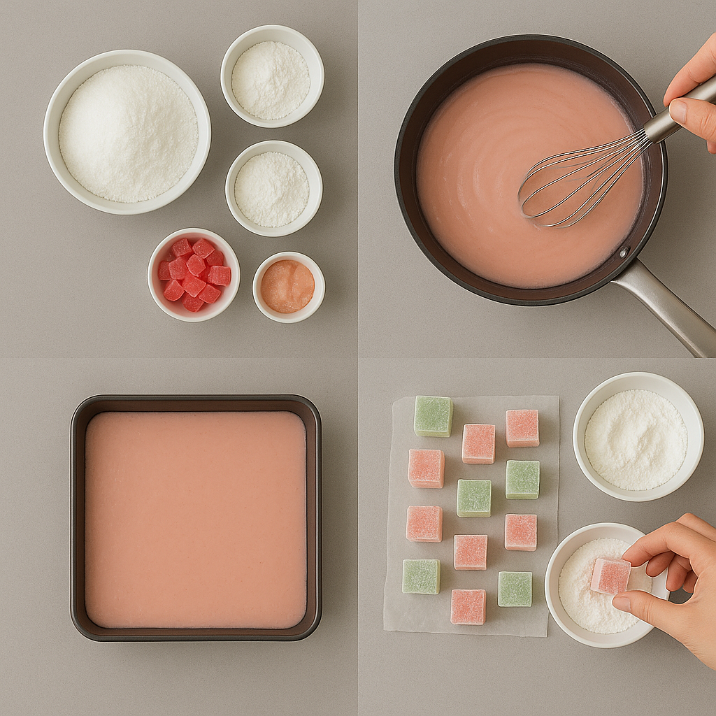 Instruction visual for Turkish Delight (Lokum)