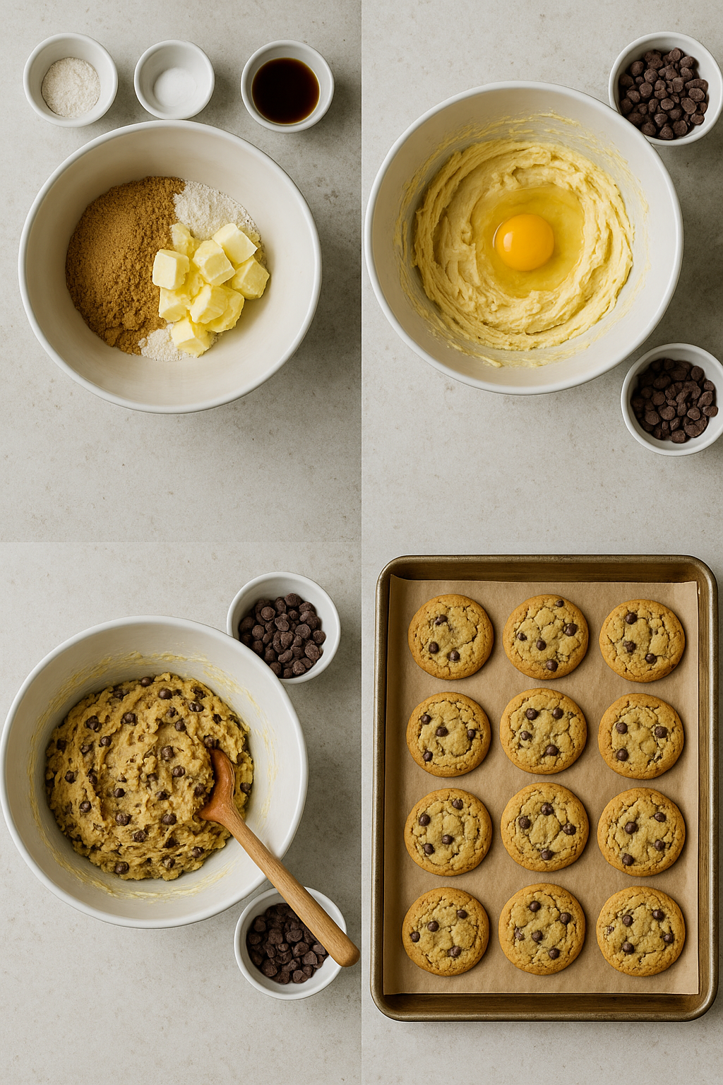 Instruction visual for Ultimate Chocolate Chip Cookies
