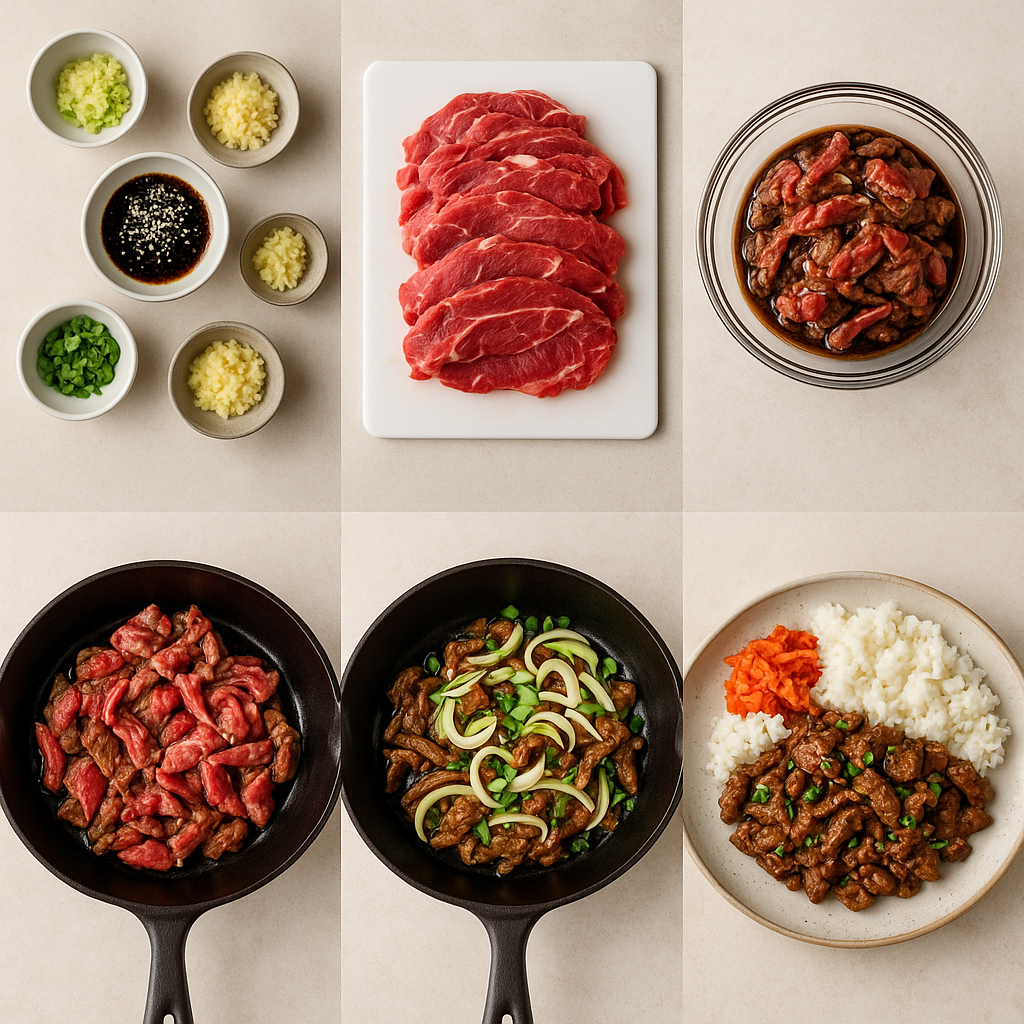Instruction visual for Beef Bulgogi