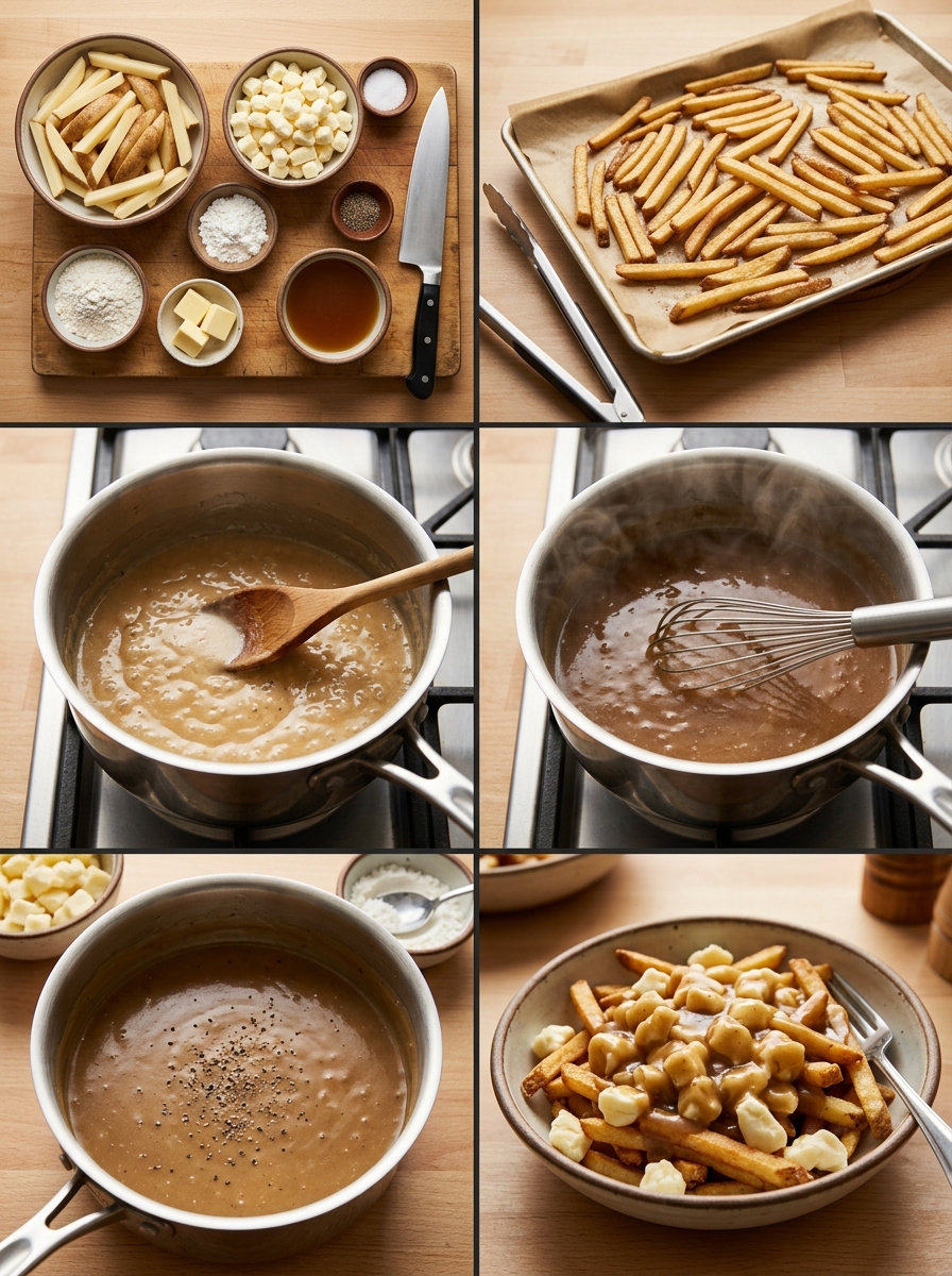 Instruction visual for Canadian Poutine