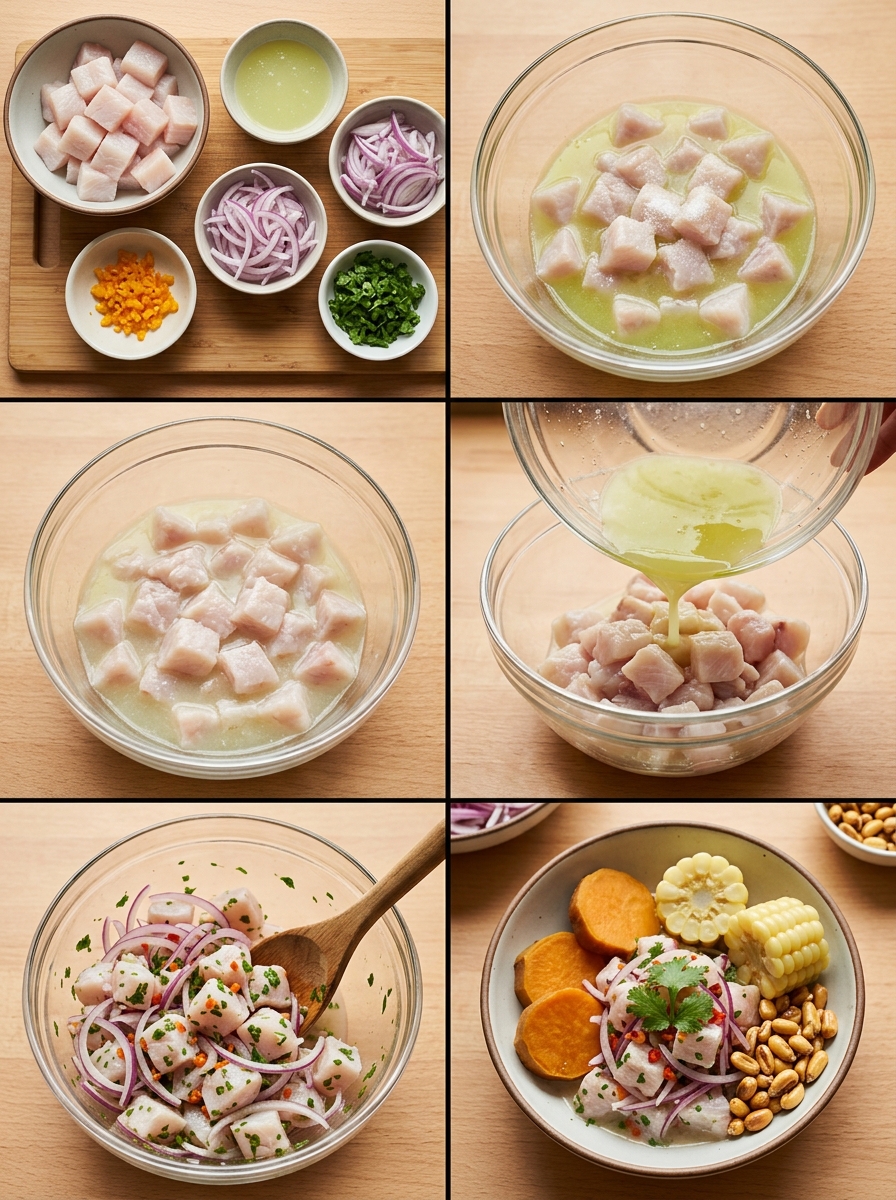Instruction visual for Ceviche