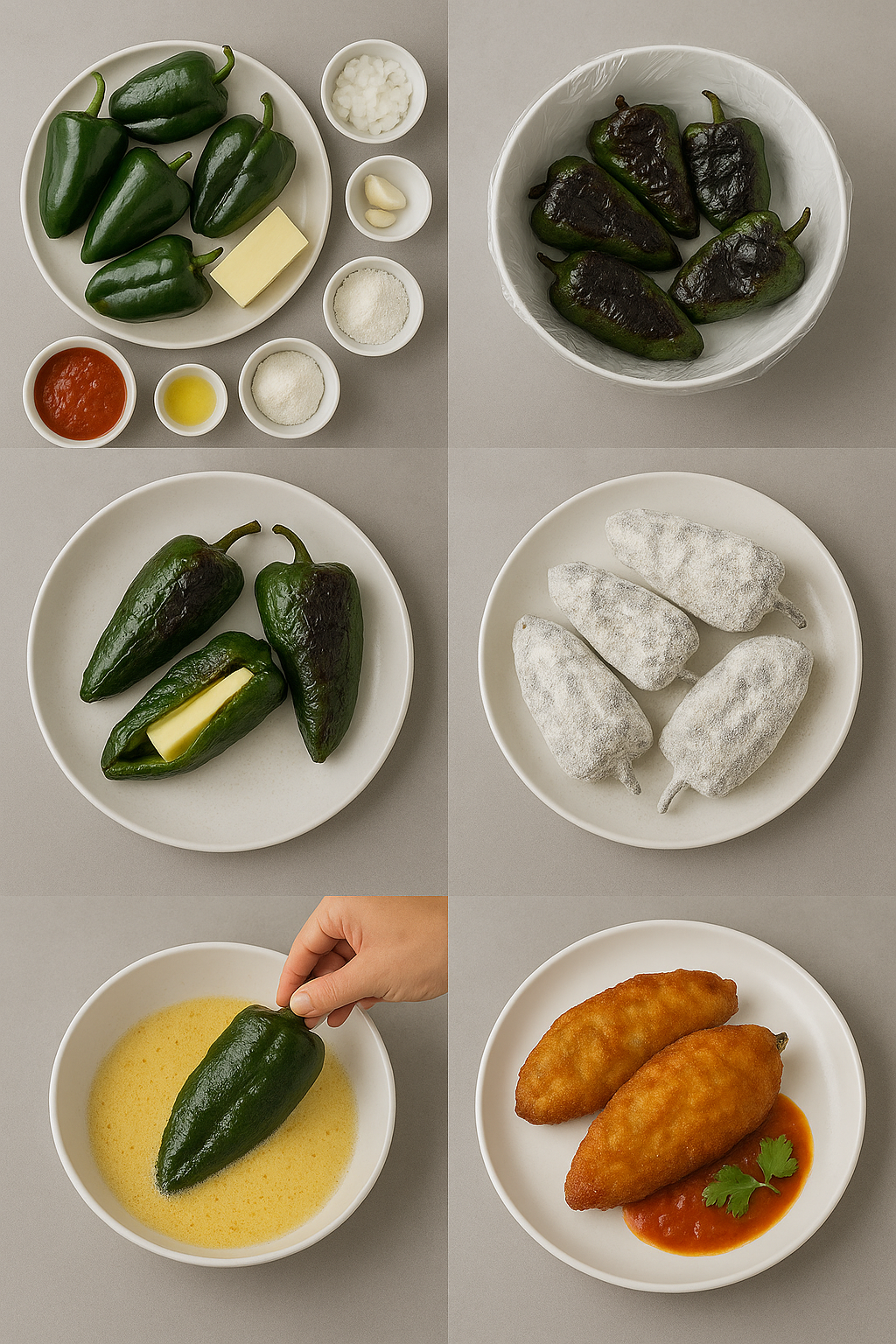 Instruction visual for Chiles Rellenos