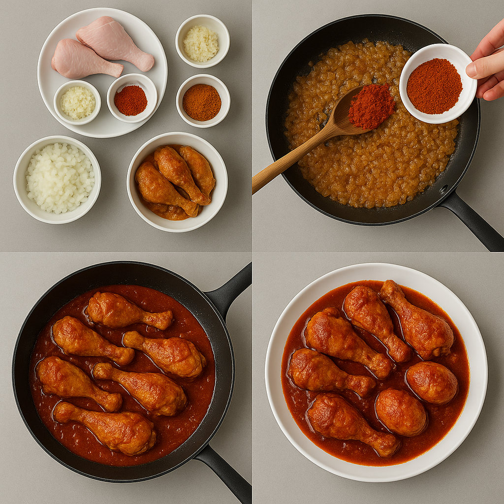 Instruction visual for Ethiopian Doro Wat