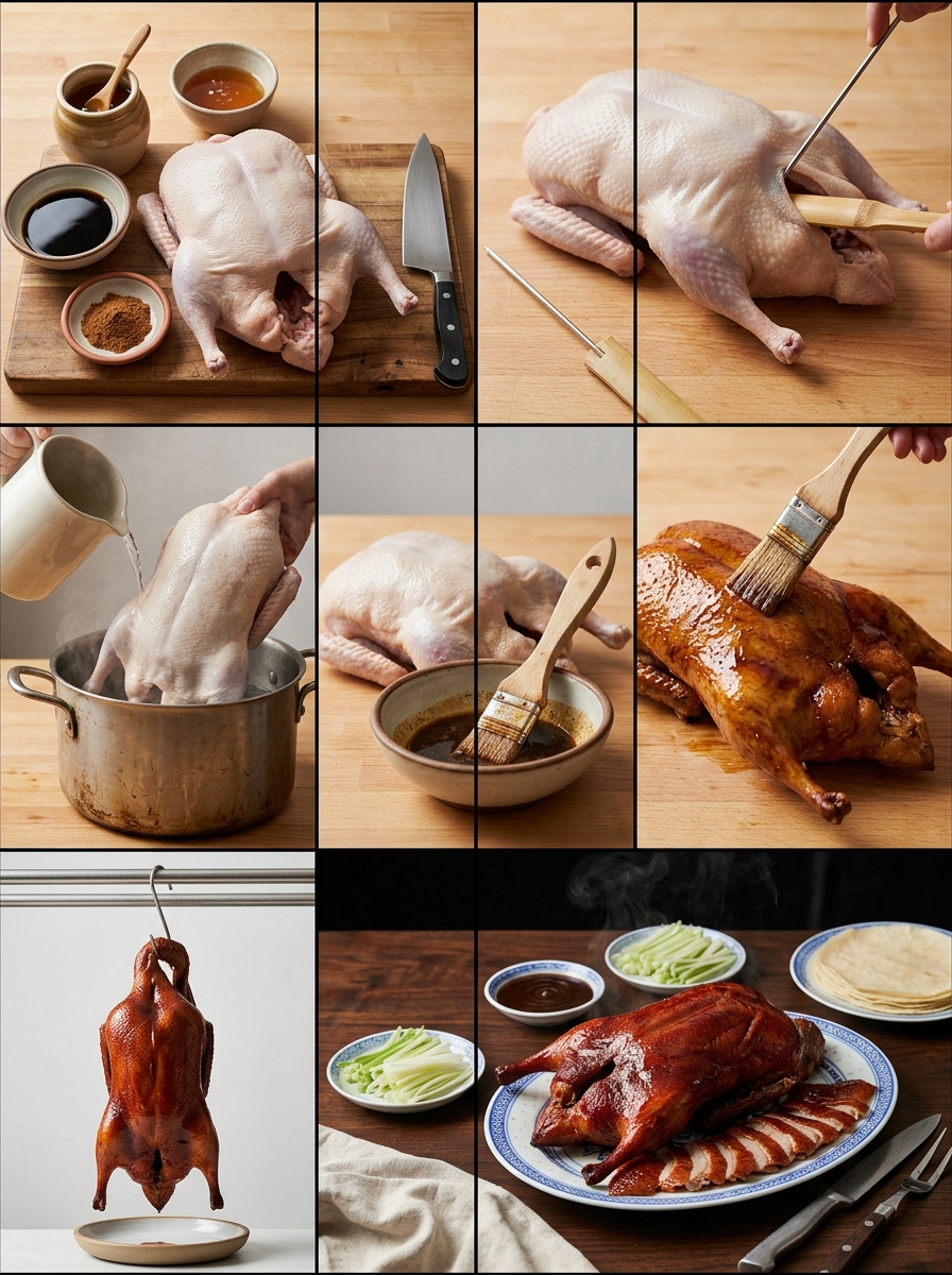 Instruction visual for Peking Duck