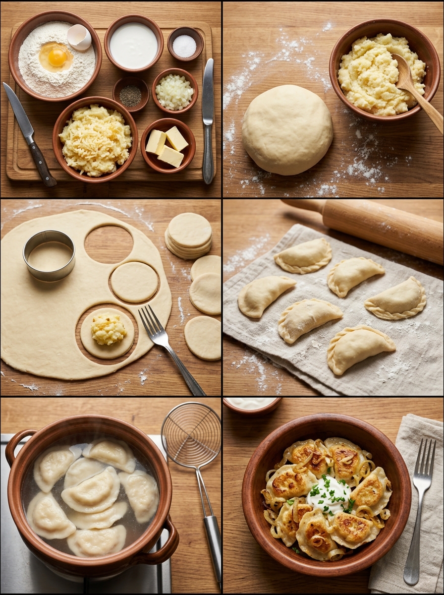 Instruction visual for Pierogi