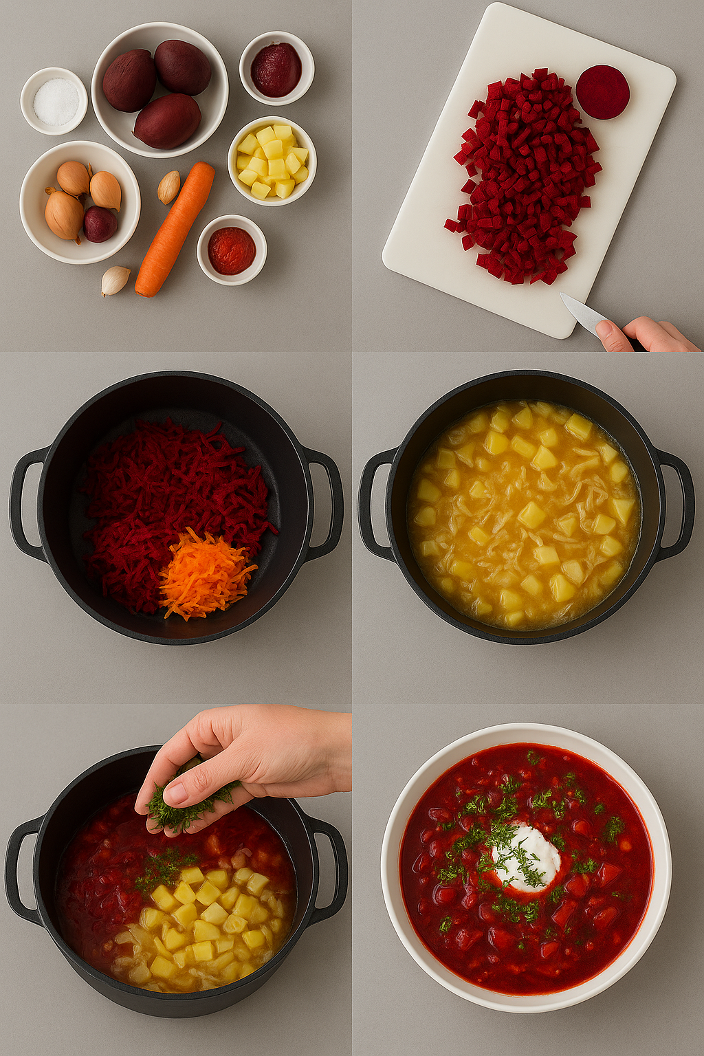 Instruction visual for Borscht