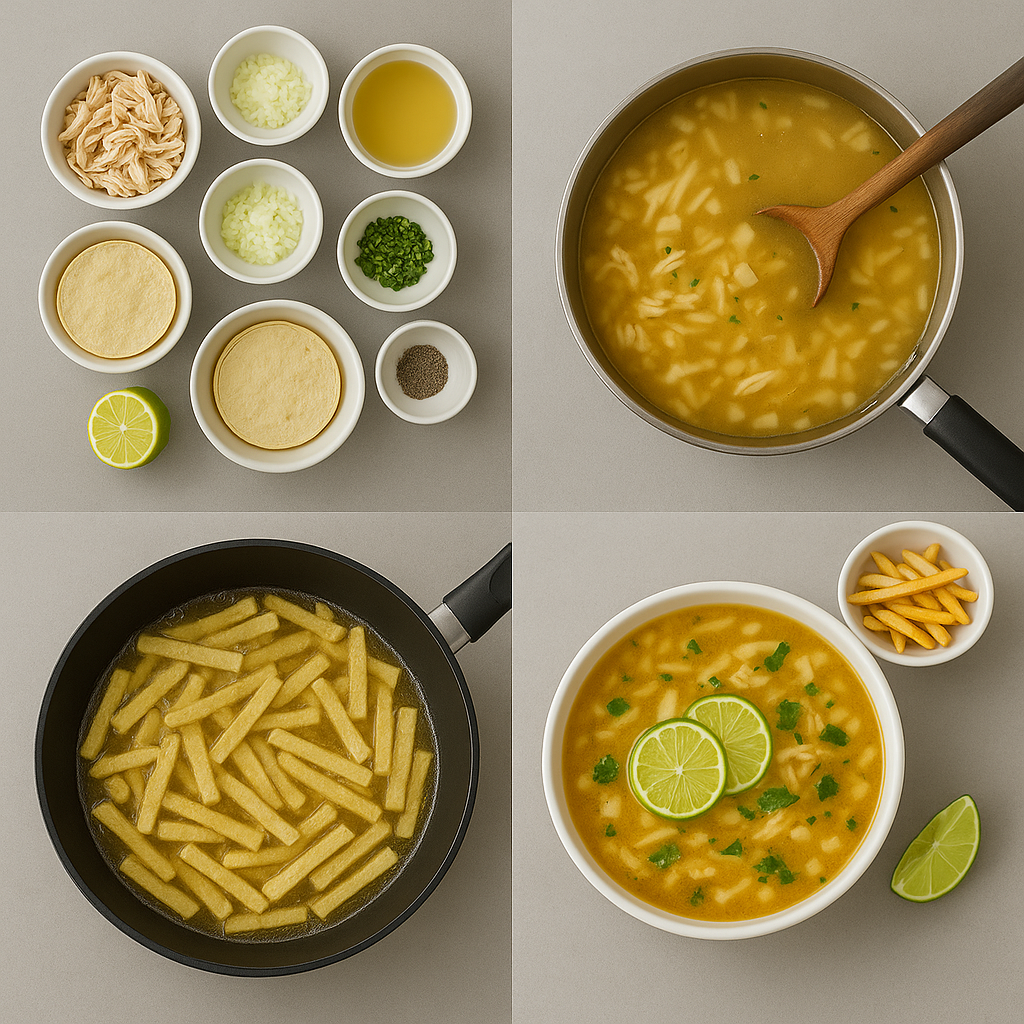 Instruction visual for Sopa de Lima