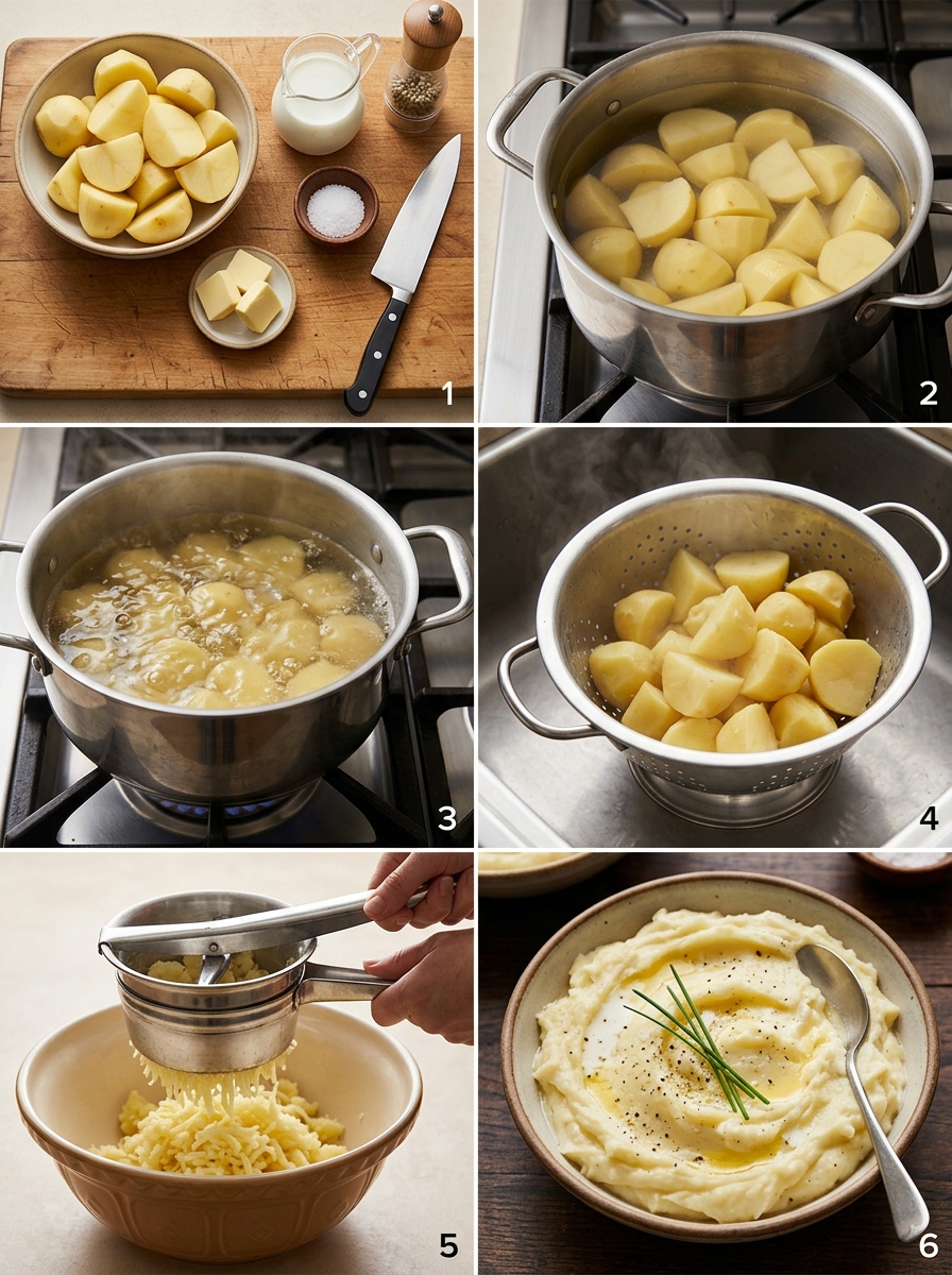 Instruction visual for Creamy Mashed Potatoes