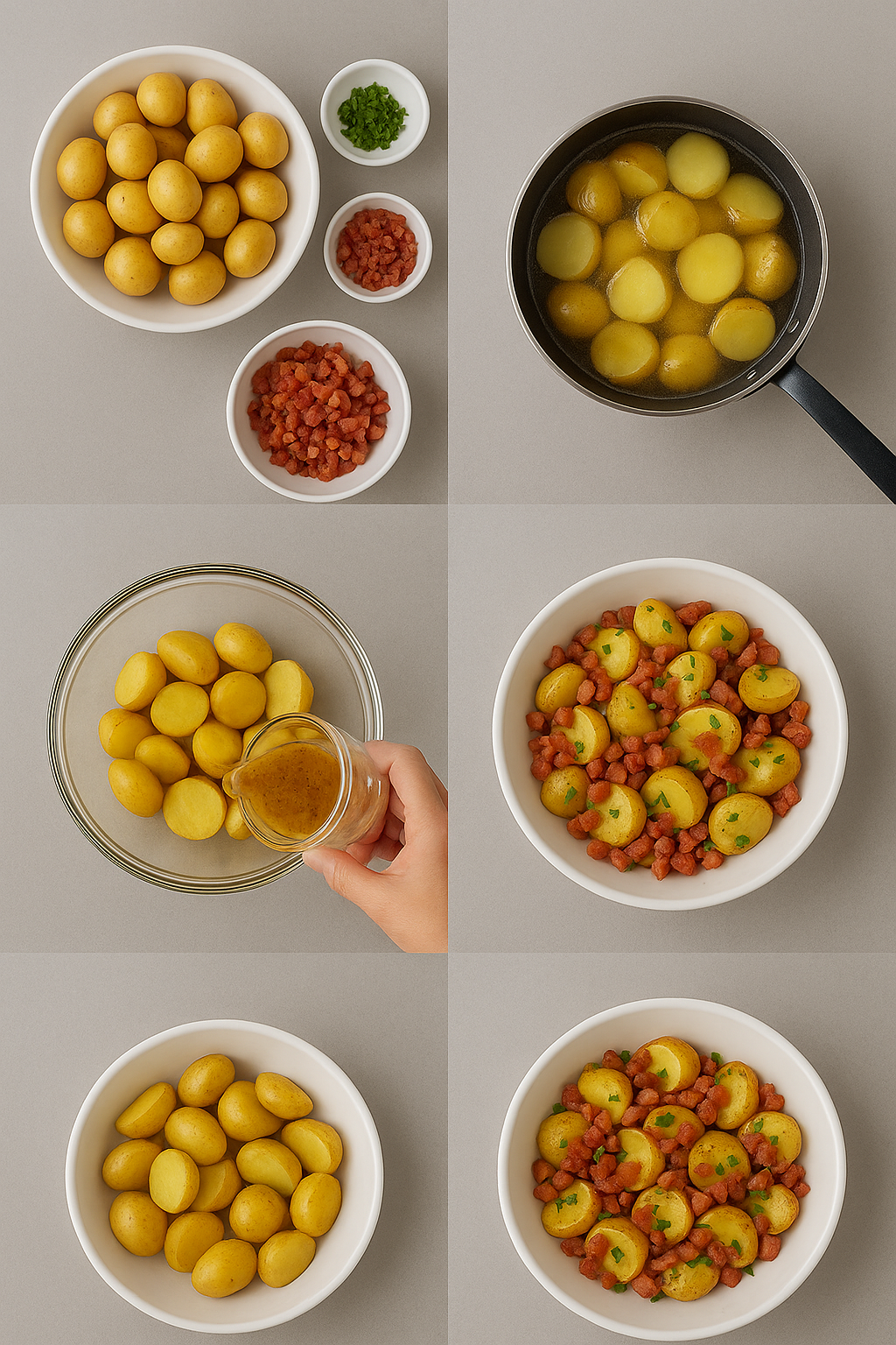 Instruction visual for German Potato Salad