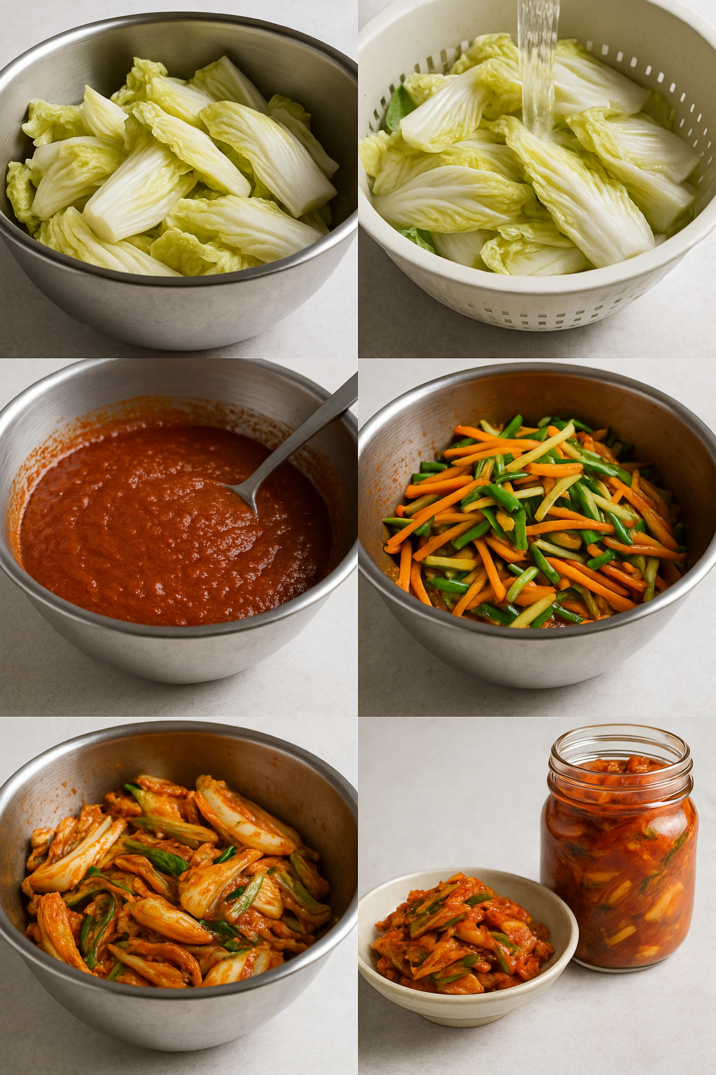 Instruction visual for Spicy Kimchi